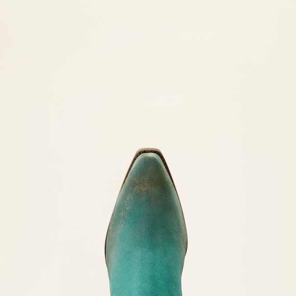 Ariat Women’s PEACOCK TEAL|TAN LEOPARD Bradley Western Ankle Boot/Bootie | NEW🤎 - Picture 5 of 16